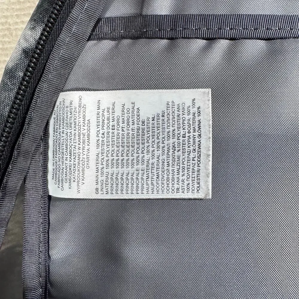 The North Face Jester Backpack Gray & White Tie Dye Marble Print SEE NOTE